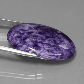 Charoíta Violeta natural de 29.31 ct, Corte Óvalo, Opaco