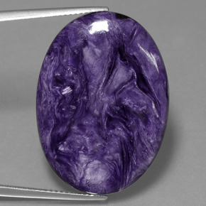 Charoíta Violeta natural de 21.79 ct, Corte Óvalo, Opaco