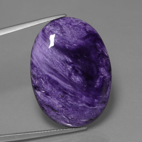 Charoíta Violeta natural de 29.05 ct, Corte Óvalo, Opaco