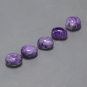 Gemas de Charoíta Violeta natural de  ct, Ovalada, Opaco