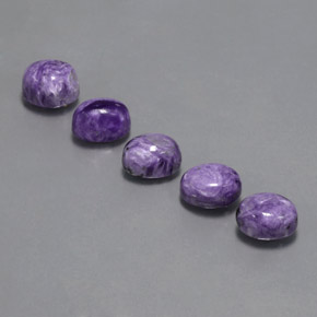 Gemas de Charoíta Violeta natural de  ct, Ovalada, Opaco