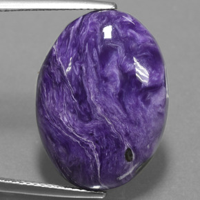Charoíta Violeta natural de 16.32 ct, Corte Óvalo, Opaco