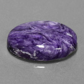 Charoíta Violeta natural de 15.67 ct, Corte Óvalo, Opaco