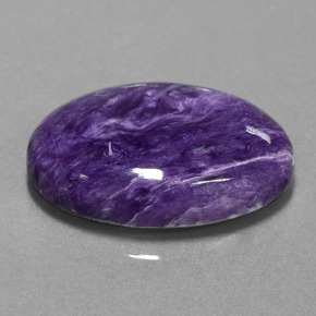Charoíta violeta natural de 16,36 ct, corte óvalo, opaco