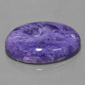 Charoíta Violeta natural de 37.92 ct, Corte Óvalo, Opaco