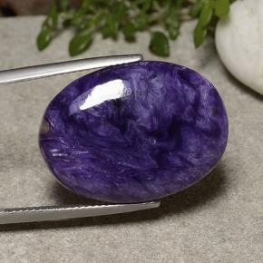 Charoíta Violeta natural de 18.80 ct, Corte Óvalo, Opaco