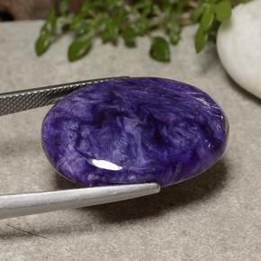 Charoíta Violeta natural de 18.80 ct, Corte Óvalo, Opaco