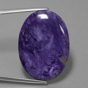 Charoíta Violeta natural de 25.19 ct, Corte Óvalo, Opaco