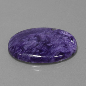 Charoíta Violeta natural de 25.19 ct, Corte Óvalo, Opaco
