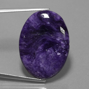 Charoíta Violeta natural de 25.00 ct, Corte Óvalo, Opaco
