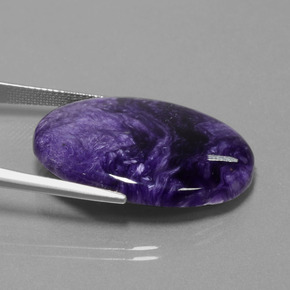 Charoíta Violeta natural de 25.00 ct, Corte Óvalo, Opaco