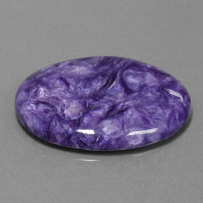 Charoíta Violeta natural de 28.06 ct, Corte Óvalo, Opaco