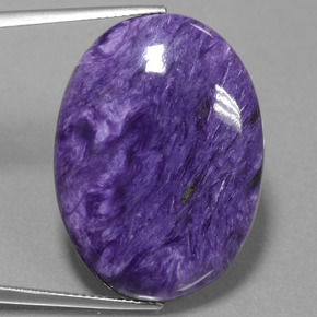 Charoíta Violeta natural de 33.07 ct, Corte Óvalo, Opaco