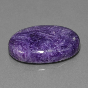 Charoíta Violeta natural de 22.70 ct, Corte Óvalo, Opaco