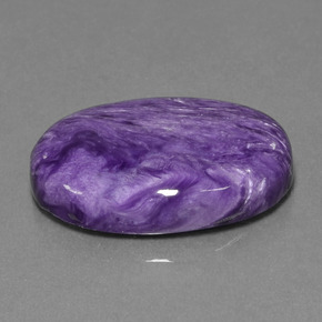 Charoíta Violeta natural de 22.78 ct, Corte Óvalo, Opaco