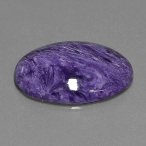 Charoíta violeta natural de 19,13 ct, corte óvalo, opaco