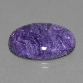 Charoíta Violeta natural de 20.31 ct, Corte Óvalo, Opaco