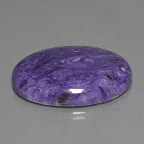 Charoíta Violeta natural de 31.59 ct, Corte Óvalo, Opaco