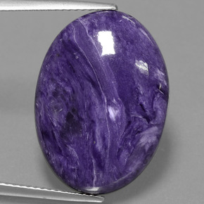Charoíta Violeta natural de 14.80 ct, Corte Óvalo, Opaco