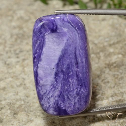 26.13ct Natural Violeta púrpura terciopelo Charoita, Forma Cojín, Opaco