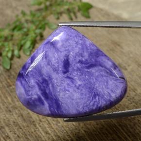 Charoíta Violeta natural de 35.08 ct, En forma de pera, Opaco