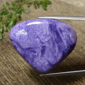 Charoíta Violeta natural de 35.08 ct, En forma de pera, Opaco