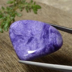 Charoíta Violeta natural de 35.08 ct, En forma de pera, Opaco