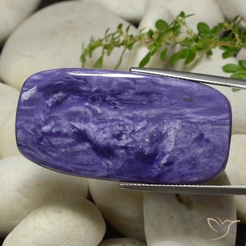48.33ct Natural Violeta intenso Charoíta, Forma Cojín, Opaco
