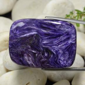 Charoíta Violeta natural de 63.73 ct, Corte Cojín, Opaco
