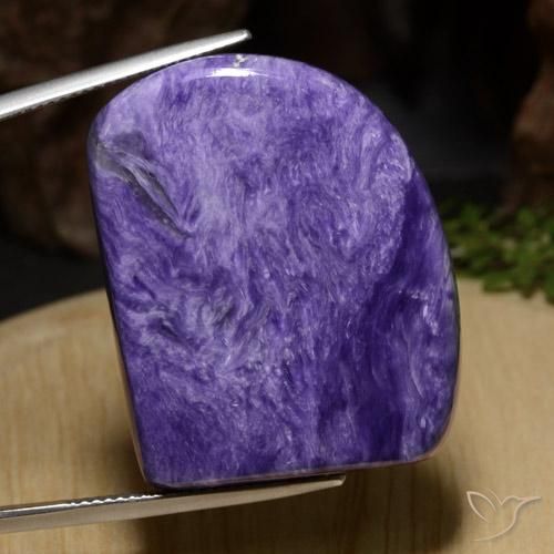 46.73ct Natural Violeta intenso Charoita, Elegante, Opaco