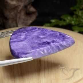 Charoíta Violeta púrpura terciopelo natural de 31.11 ct, En forma de pera, Opaco