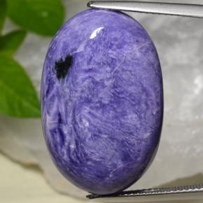 Charoíta Violeta natural de 24.91 ct, Corte Óvalo, Opaco