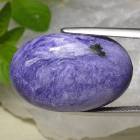 Charoíta Violeta natural de 24.91 ct, Corte Óvalo, Opaco