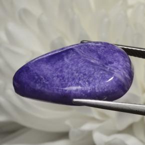 Charoíta Violeta natural de 17.56 ct, En forma de pera, Opaco