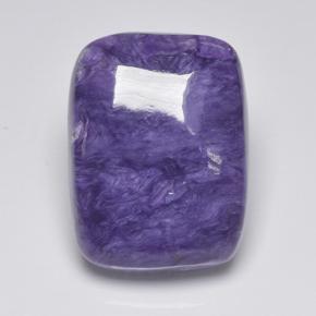 Charoíta Violeta natural de 12.98 ct, Corte Cojín, Opaco