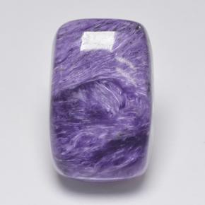 Charoíta violeta natural de 11,87 ct, corte cojín, opaco