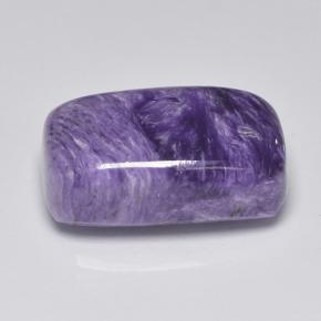 Charoíta violeta natural de 11,87 ct, corte cojín, opaco