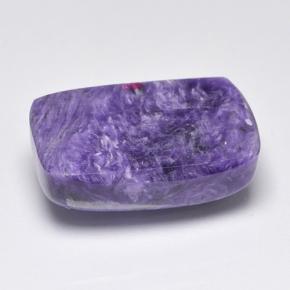 Charoíta violeta natural de 11,87 ct, corte cojín, opaco