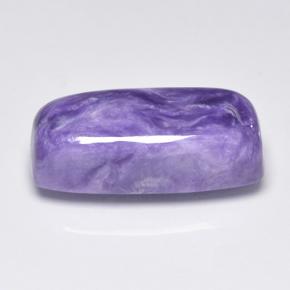 Charoíta violeta natural de 9,25 ct, corte cojín, opaco