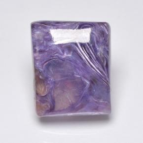 Charoíta violeta natural de 5,06 ct, baguette, opaco