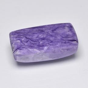 Charoíta violeta natural de 8,88 ct, baguette, opaco