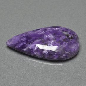 Charoíta violeta natural de 8,98 ct, en forma de pera, opaco