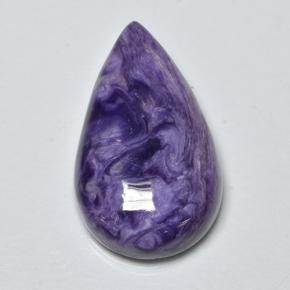 Charoíta Violeta natural de 13.05 ct, En forma de pera, Opaco