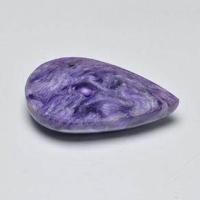 Charoíta Violeta natural de 13.05 ct, En forma de pera, Opaco