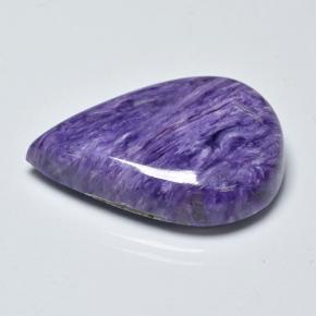 Charoíta violeta natural de 17,98 ct, en forma de pera, opaco