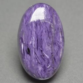 Charoíta violeta natural de 10,57 ct, corte óvalo, opaco