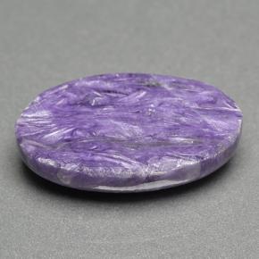 Charoíta violeta natural de 10,57 ct, corte óvalo, opaco