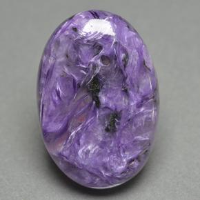 Charoíta Violeta natural de 18.41 ct, Corte Óvalo, Opaco