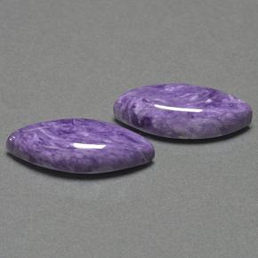 Gemas de charoíta violeta natural de 16,62 ct, marquesa, opaco