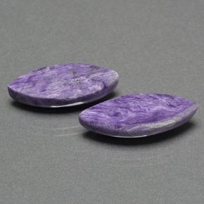 Gemas de charoíta violeta natural de 16,62 ct, marquesa, opaco